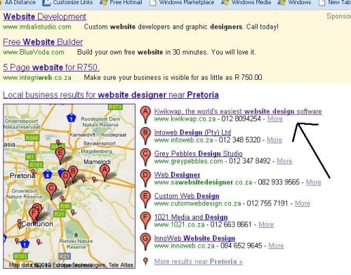 Google Maps in Search Results